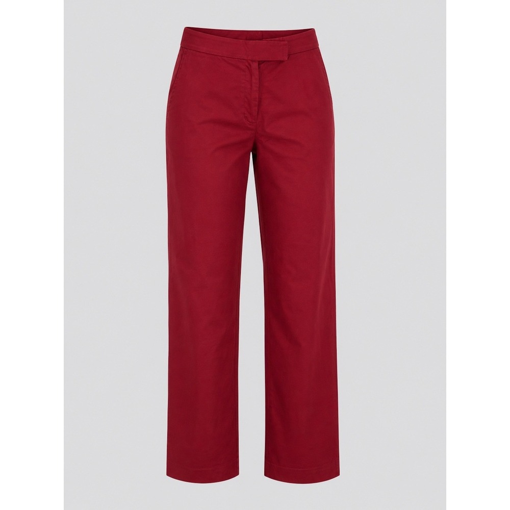 Vintage Y2K Merona Women's Red Stretch Straight Leg Dress Pants Size 4 Mid Rise